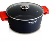Wecook cazuela alta 8 cm ø16 cm+tapa cristal ecostone 5 mm 10016