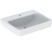 Geberit renova plan, lavabo, 60x48 cm, 1 agujero para grifo, sin rebosadero, 501637, 501.637.00.8, color: blanco