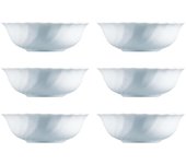 6 bol opal luminarc trianon 16cm - blanco