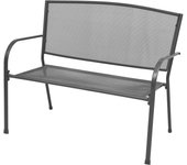 Banco de jardín muebles de exterior terraza terraza 108 x 60 x 88 cm acero y malla antracita 02_0011151