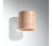 Sollux orbis - 1 lámpara de pared ligera madera natural, g9
