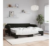 Vidaxl sofá cama nido terciopelo negro 80x200 cm