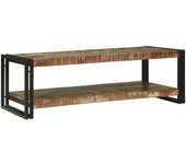 Vidaxl mesa de café multicolor 120x50x38 cm madera reciclada sólida