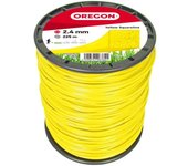 Hilo para desbrozadora cuadrado nylon amarillo ø 2.4mm/225m oregon 69-415-y