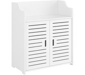Mueble de baño elegante con estantes mueble de almacenaje con 2 puertas 72 cm blanco 03_0005835