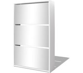 Zapatero 3 estantes 63 x 17 x 102,5 cm blanco espejo 02_0043383