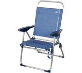 Aktive silla plegable playa 48x60x100 cm 4 posiciones azul