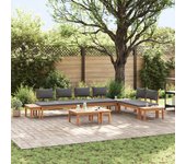 Juego de bancos de jardín vidaxl de 5 piezas con cojines de madera sólida teak, juego de bancos de jardín vidaxl de 2 piezas de madera sólida teak, me
