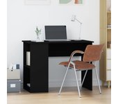 Escritorio de madera contrachapada negro 100x55x75 cm v6170 unico / negro