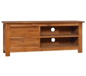 Mueble para tv madera maciza de teca 100x30x40 cm v6011 unico / marrón