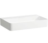Laufen val lavabo sobre encimera, sin agujero para grifo, sin rebosadero, us cerrado 650x420mm, h8162847571121, color: blanco mate