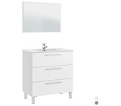 Mueble de baño athena 3 cajones (para montar) 86 x 80 x 45 cm roble alaska