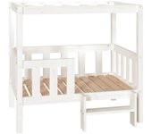Cama para perros cesta cómodo sofá 95,5 x 73,5 x 90 cm madera maciza de pino blanco 02_0043049