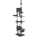 Árbol para gatos de techo, cuerda de sisal, rascador xxl, rascador para escalar, gris oscuro 16_0000019