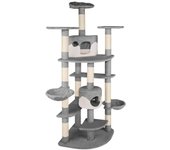 Rascador para gatos 204 cm gris/blanco 3708115