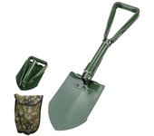 Mini pala plegable de acero de alto carbono, portátil y ligera, herramienta táctica de entrenamiento de supervivencia al aire libre 58cm