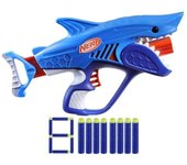 Lanzador nerf junior wild sharkfire, fácil de usar, 8 dardos nerf elite, a partir de 6 años
