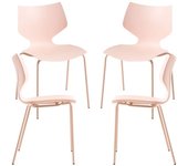 Pack 4 sillas plecy - rosa