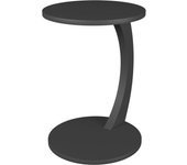 Mesa auxiliar redonda con ruedas 56 x 38 cm gris 03_0008666