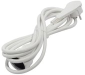 Cable alargador chacon ho5vvf 3 x 1,5 mm²- 3 m - con enchufe plano - blanco