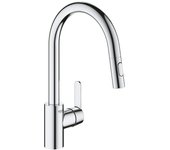 Grohe get grifo de cocina con caño alto aireador cromado