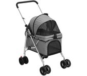 Vidaxl cochecito para perros plegable tela oxford gris 76x50x100 cm