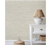 Papel pintado vinílico ecológico con textura de fibras de cáñamo fondo verde agua claro - sisay texture 681836 de gaulan - rollo de 10 m x 0,52 m
