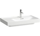 Laufen meda lavabo, empotrable, 800x460mm, repisa izquierda, 1 agujero para grifo, con rebosadero, h8171154001041, color: blanco