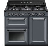 Cocina gas y eléctrica smeg tr103gr 100cm gris 6f