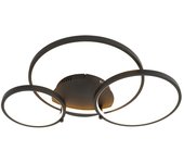 Plafón inteligente | wifi | smart negro 3 luces con mando a distancia - rondas