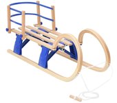 Trineo plegable con respaldo 110 cm contrachapado