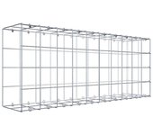 Gabión para montar con dimensiones 100 cm x 40 cm x 20 cm (l x a x p), malla 10 x 10 cm, anillo en c,. atenc.: falta una reja - diámetro del cabl...