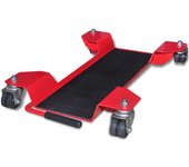 Vidaxl plataforma rodante dolly para motocicletas roja