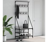 Maison exclusive - perchero con zapatero gris sonoma 80x40x184 cm