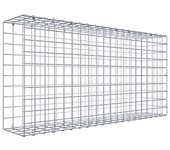 Gabión para montar con dimensiones 100 cm x 50 cm x 20 cm (l x a x p), malla 5 x 5 cm, anillo en c,. atenc.: falta una reja - diámetro del cable ...