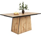 Mesa de comedor moderna de madera mdf 138x80 cm – diseño efecto madera, resistente, para cocina o salón
