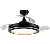 Ventilador dc picolo negro led con mando a distancia y cct