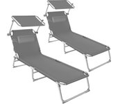 Tectake 2 tumbonas plegable