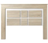 Cabecero cama 160 cm jana. cabecero de madera roble y detalles blanco, apto para camas 135, 150 y 160 cm.