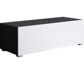 Mueble tv con patas 2 cm | mueble de televisión | mueble de salón | 1 puerta | 100x32x40cm | modelo luke h1 | negro y blanco brillo