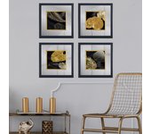 Cuadro decorativo enmarcado cam1915224097 multicolor 32x32 cm (4 piezas)
