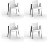 Garbar play set 4 silla con brazos interior, exterior blanco