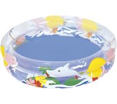 Piscina hinchable autoportante infantil bestway sea life 91x91 cm diseño mundo animal marino rápida instalación edad mayores de 2 años