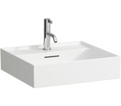 Laufen kartell lavabo bajo encimera, 1 agujero para grifo, con rebosadero, 500x460mm, h8103324001041, color: blanco con lcc