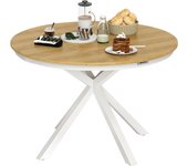 Mesa de jardín outsunny aluminio, compuestos de madera y plástico teca 118x118x74 cm