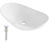 Vevor fregadero ovalado, 592x361mm, lavabo superior de cerámica blanca, estilo moderno, brillante y elegante, adecuado para baño, hotel, inodoro