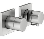 Keuco edition 11 thermostatarmaturen set oculto para 3 consumidores con conexión de manguera y soporte de ducha, 51153211232, color: acabado en acero