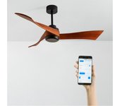 Windlight curve dc - función verano/invierno - ventilador de techo 40w silencioso ø132 cm sin luz con wifi