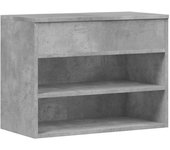 Banco para zapatos, botas, cómoda, estante, almacenamiento de entrada, 60 x 30 x 45 cm, madera contrachap 02_0022973