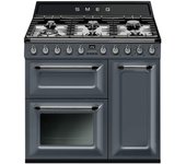Cocina gas smeg tr93gr 90cm gris 6f